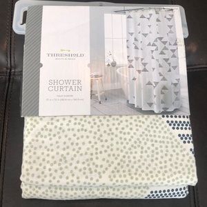 Threshold shower curtain